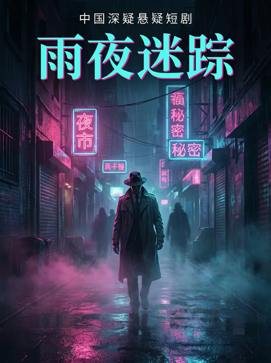 石榴蕾丝榴莲向日葵草莓丝瓜秋葵 悬疑追踪短剧 - 雨夜迷踪海报
